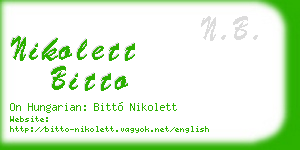 nikolett bitto business card