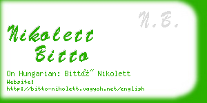 nikolett bitto business card